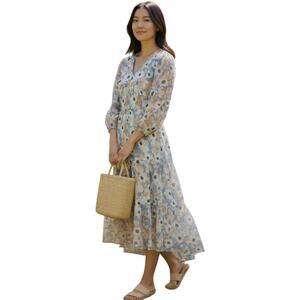 Joie Floral Tiered Chiffon Dress size Medium